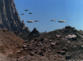 Scorpion fighters launch from the Sea of Stone to the ill-fated Battle of Vistula (BR25: "Planet of the Slave Girls").